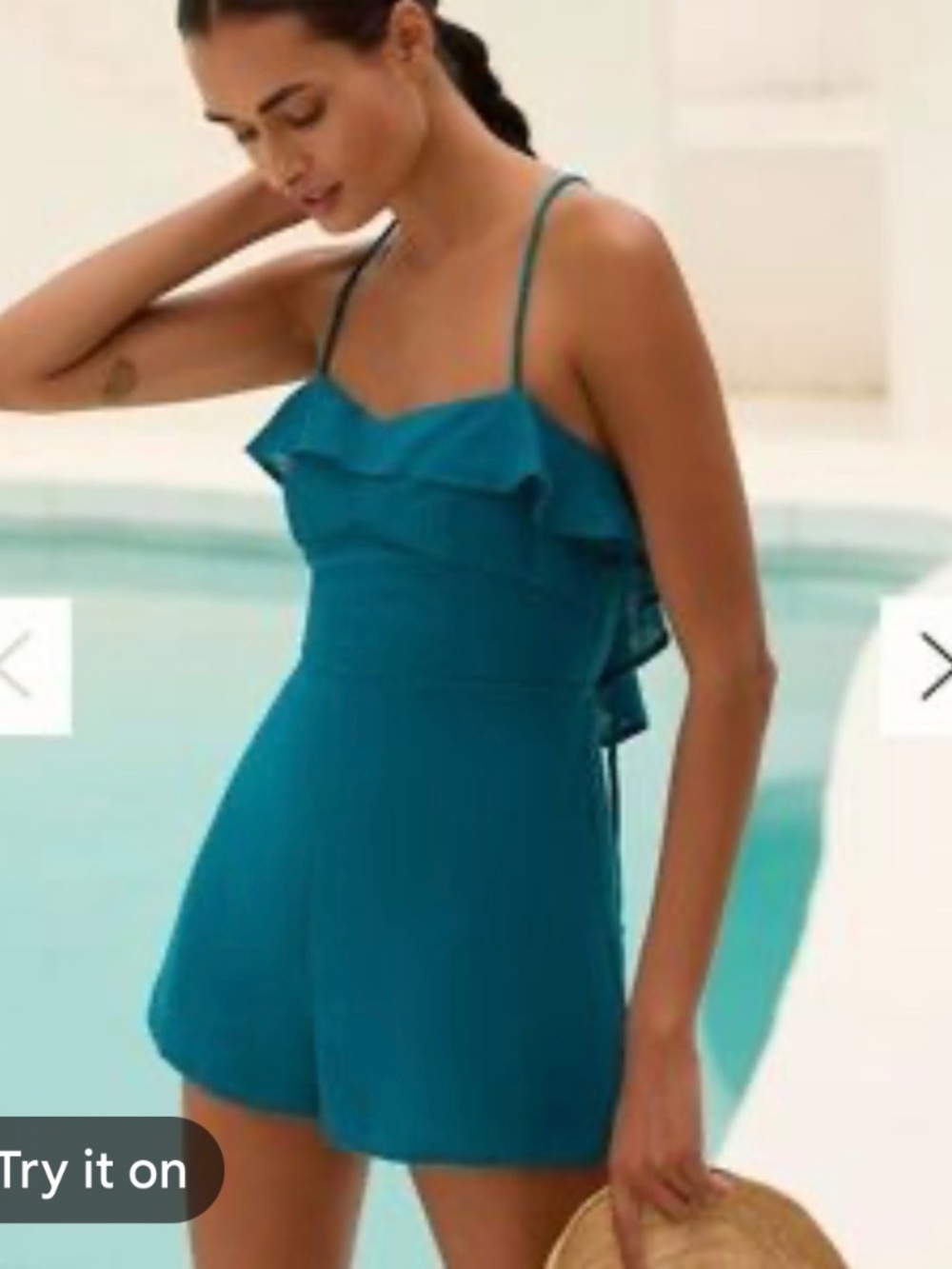 Anthropologie Teal Romper